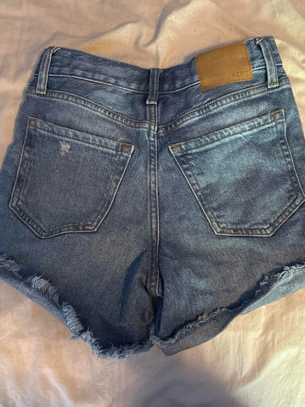 Aeropostale Distressed Blue Denim Shorts